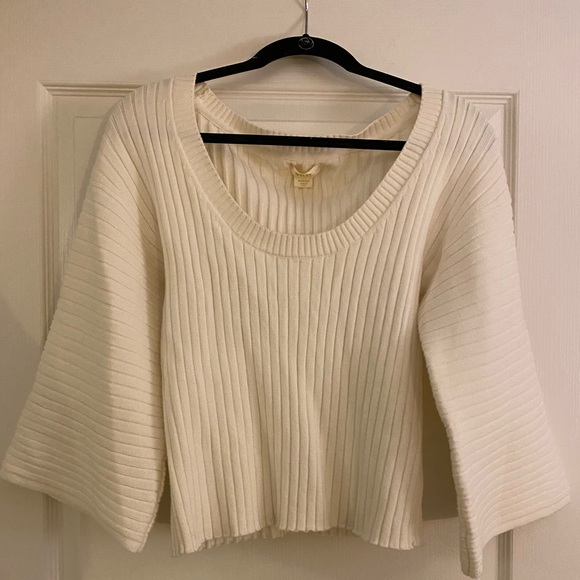 Maeve Cream Ribbed Sweater - Picture 3 of 6